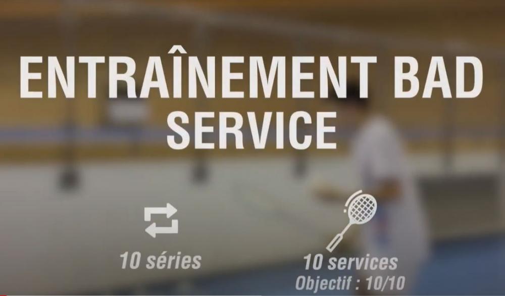 Entraînement badminton - Service